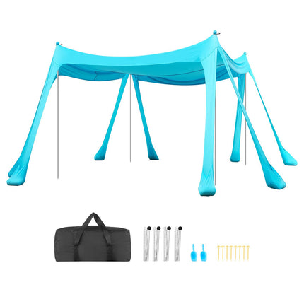 Beach Canopy Sun Shelter, UPF50+, 10x10 Ft, Green