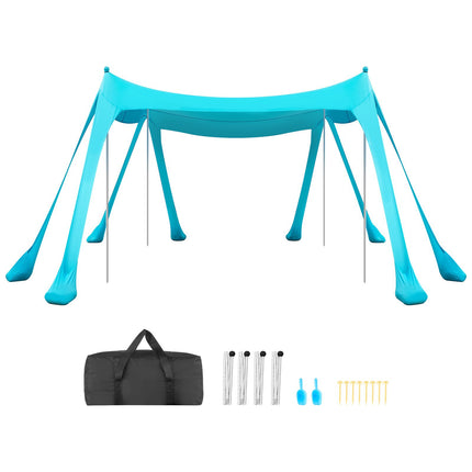 Beach Canopy Sun Shelter, UPF50+, 10x10 Ft, Green