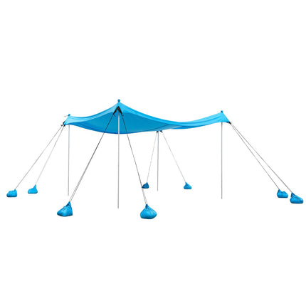 Beach Canopy Tent 10x10 Ft, UPF50+, 8 Sandbags