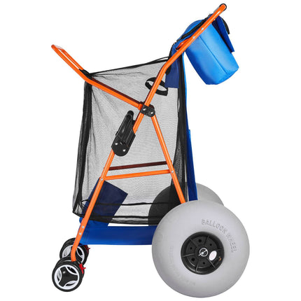 Beach Cart, 320 mm Balloon Wheels, 75 kg, Cooler Bag