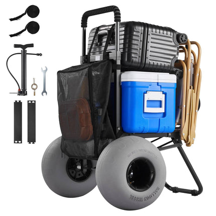 Beach Dolly Cart, 320 mm Balloon Wheels, 75 kg Load