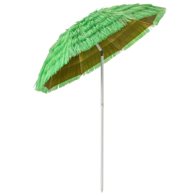 Plážový slunečník 200 Cm, naklápěcí, 8 žeber, zelená