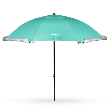 Plážový slunečník a zástěna proti větru 2v1 XXL 240 cm, zelená