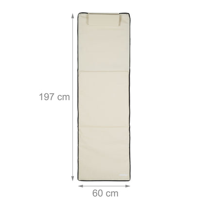 Beach mat with parasol