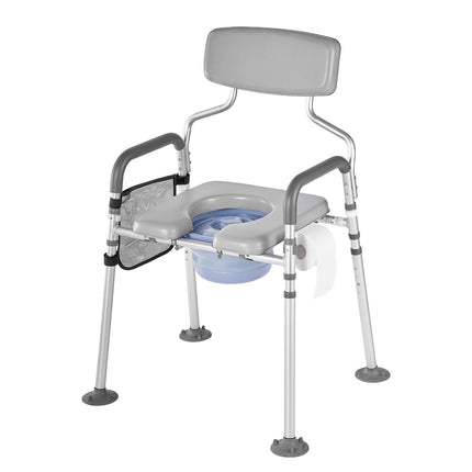 Bedside Commode Chair, 500 lb, 4-in-1, Adjustable