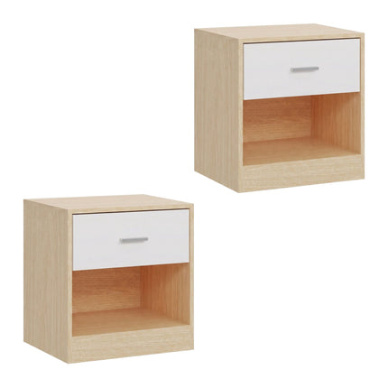 Bedside Table with Drawer, MDF, 41 x 39 x 28 cm