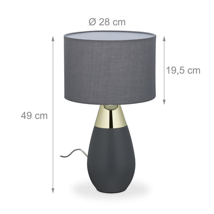 Nachttischlampe XL mit Touchfunktion