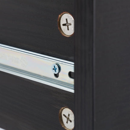 Bedside table black with drawer