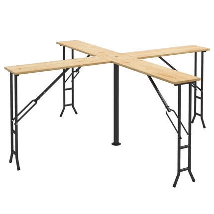 Skládací pivní stůl pro 20 osob, 105 cm, nosnost 120 kg