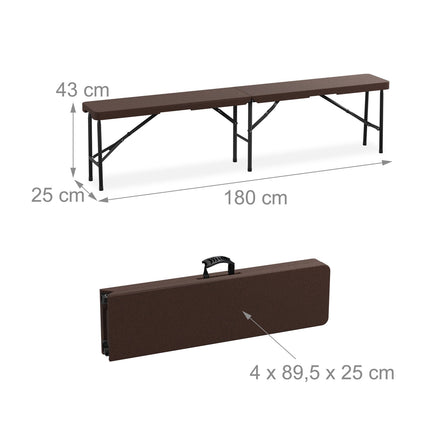 Pivní lavice, sada 2 ks, 180 cm