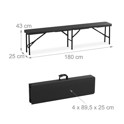 Pivní lavice, sada 2 ks, 180 cm