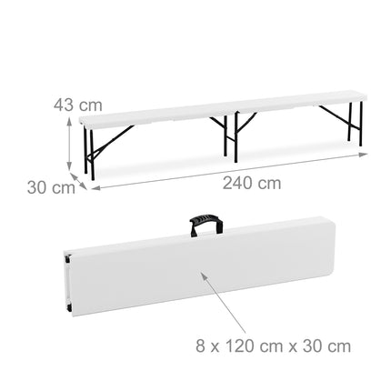 Pivní lavice, sada 2 ks, 240 cm