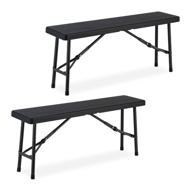 Beer bench set of 2 wooden look