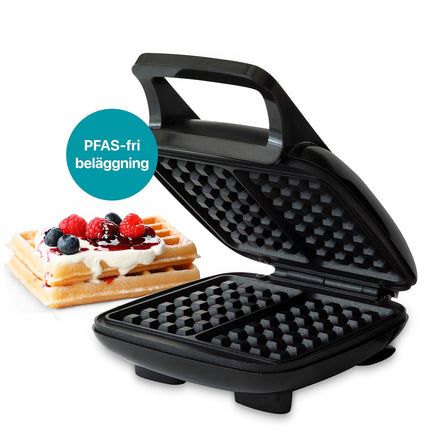 Vaflovač na belgické vafle, dvojitý, 1000W, nepřilnavý povrch bez PFAS