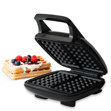 Vaflovač na belgické vafle, dvojitý, 1000W, nepřilnavý povrch bez PFAS