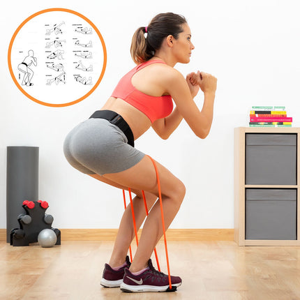 Pás s odporovými gumami na hýždě a cvičební průvodce Bootrainer InnovaGoods