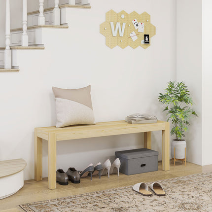 2-seater dining bench in pine, 120x33x45 cm, capacity 240 kg