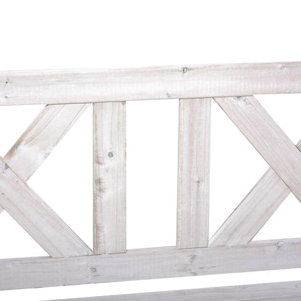Zahradní úložná lavice, dvoumístná s podsedákem, bílá 115 cm