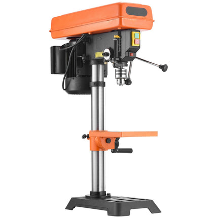 Benchtop Drill Press, 500W Induction Motor, 5-Speed LED Light