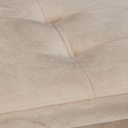 Bench with velvet cover and wooden feet