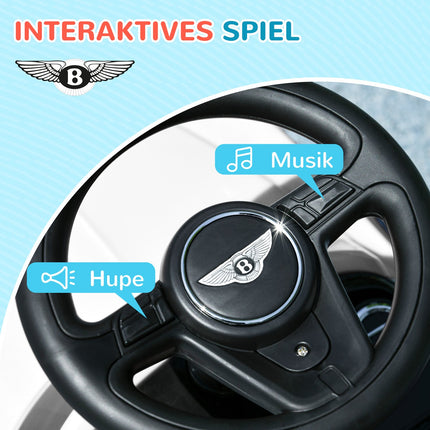 White ride-on car for children - Horn & tip Protection, 18m+