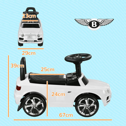 White ride-on car for children - Horn & tip Protection, 18m+