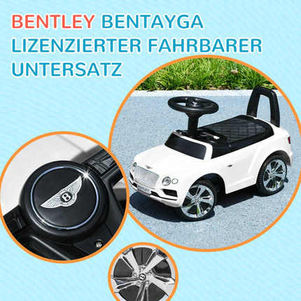 White ride-on car for children - Horn & tip Protection, 18m+