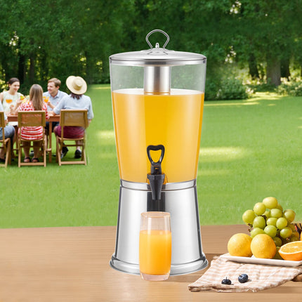 Beverage Dispenser 8L, Stainless Steel Spigot, Ice Chamber