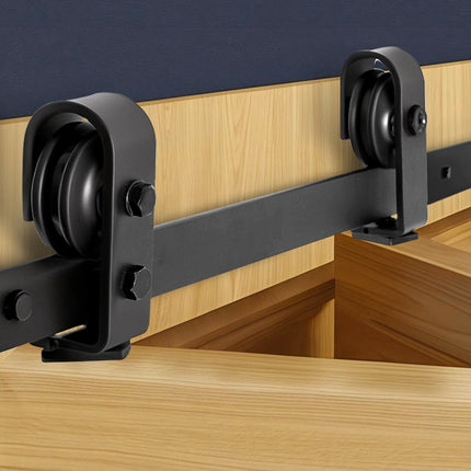 Bi-Fold Sliding Barn Door Track Kit, 52 in Top Mount