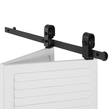 Bi-Folding Barn Door Track Kit, 40 In Top Mount, 330 Lb