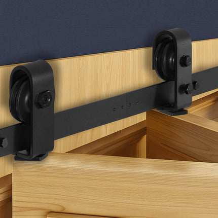 Bi-Folding Barn Door Track Kit, 40 In Top Mount, 330 Lb