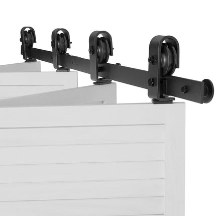 Bi-Folding Barn Door Track Kit, 52 In Top Mount, 330 Lb; 4 Door