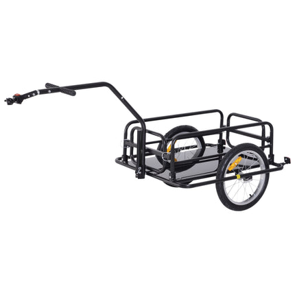 Nákladní vozík za kolo, nosnost 40 kg, skládací, černá