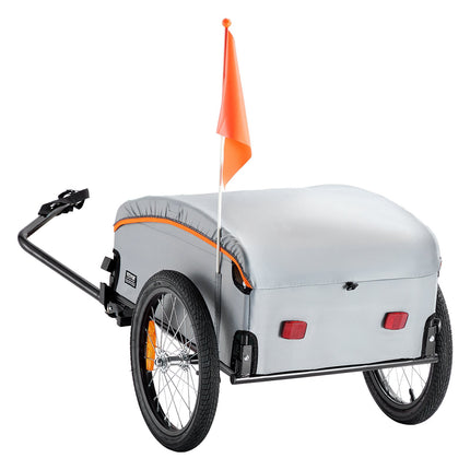 Bike Cargo Trailer, 100 lb Capacity, Foldable, Universal Hitch