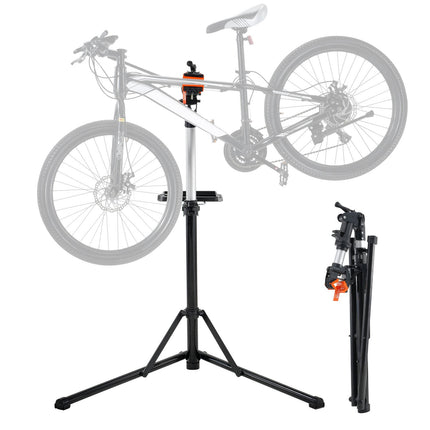 Bike Repair Stand, 30 kg Aluminum, Adjustable, Tool Tray