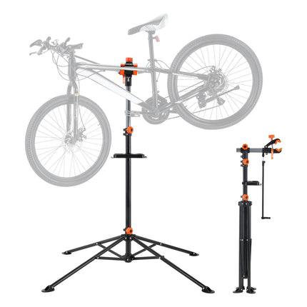 Bike Repair Stand, 80 lb Capacity, Foldable With Tool Tray