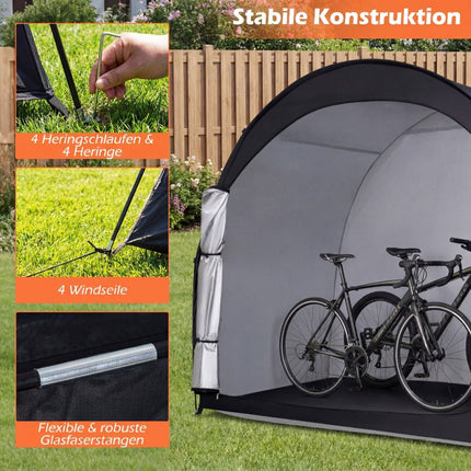 Bike Storage Tent for 2 Bikes with Roll-Up Door & Bag