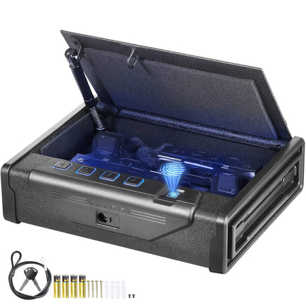Biometric Pistol Safe – 3 Access, Holds 2 Pistols