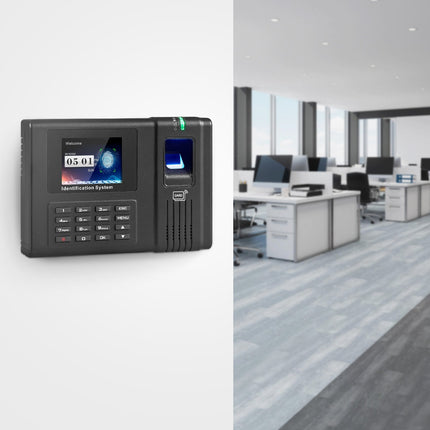 Biometric Time Clock, Fingerprint RFID PIN, USB, 5 Cards