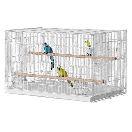 Bird Cage 30 x 18 x 18 in, Carbon Steel, 2 Perches, 2 Cups