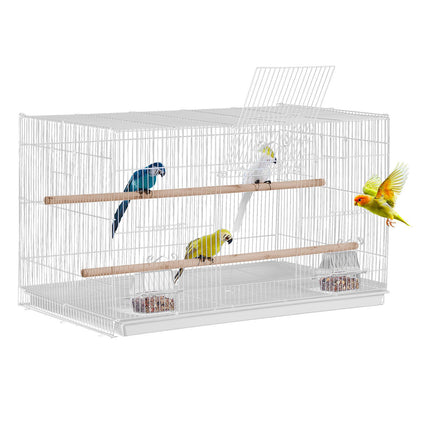 Bird Cage 30 x 18 x 18 in, Carbon Steel, 2 Perches, 2 Cups