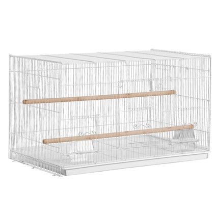 Bird Cage 30 x 18 x 18 in, Carbon Steel, 2 Perches, 2 Cups