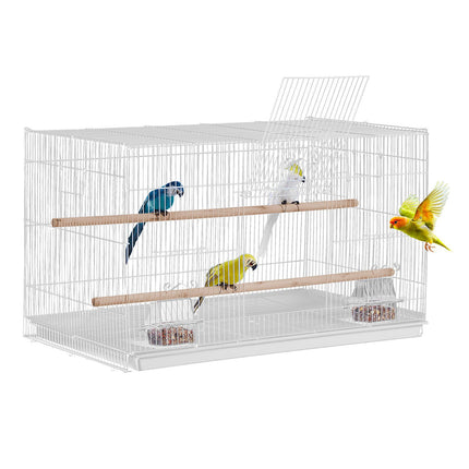 Bird Cage 30 x 18 x 18 in, Carbon Steel, 2 Perches, 2 Cups