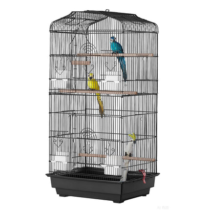 Bird Cage 41-Inch Open Top Hanging, Swing and Perches
