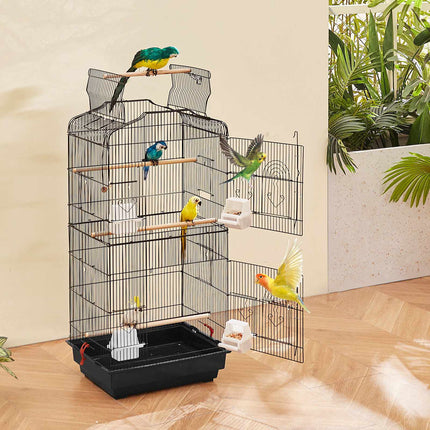 Bird Cage 41-Inch Open Top Hanging, Swing and Perches