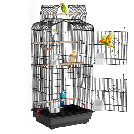 Bird Cage 41-Inch Open Top Hanging, Swing and Perches