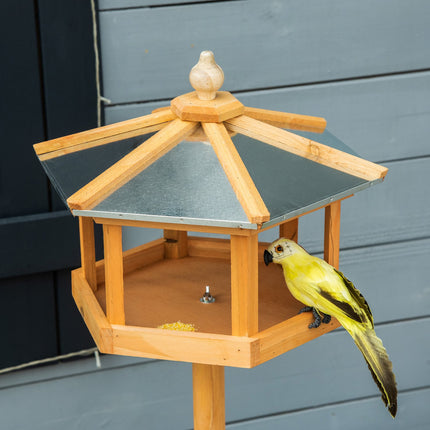 Birdhouse with stand & zinc roof, 113x40x40 cm