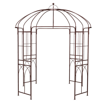 Zahradní pergola ve tvaru ptačí klece, kovový oblouk 8.4 Ft s kotvami