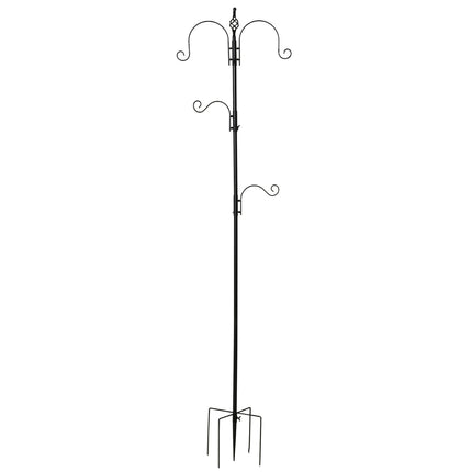 Černé krmítko pro ptáky, 4 háčky, 54.5 x 208 cm