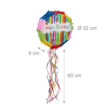 Narozeninová sada piñata s tyčí a maskou